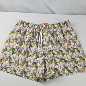 Happy Hour Tropical Margaritaville Resort Style Mens Lined Swim Trunks XL